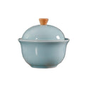 Practical ashtray Ashtray Ceramic Material Round Solid Color for Hotel Living Room Desktop(Blue)