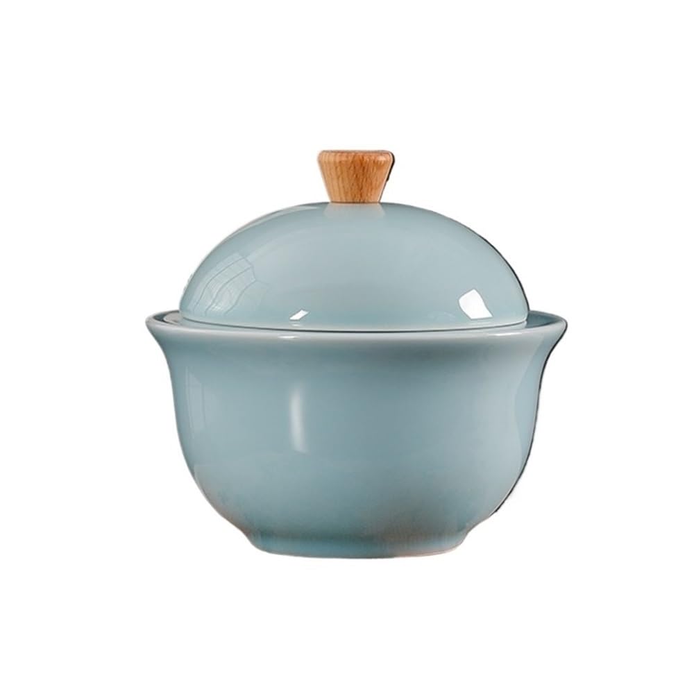 Practical ashtray Ashtray Ceramic Material Round Solid Color for Hotel Living Room Desktop(Blue)