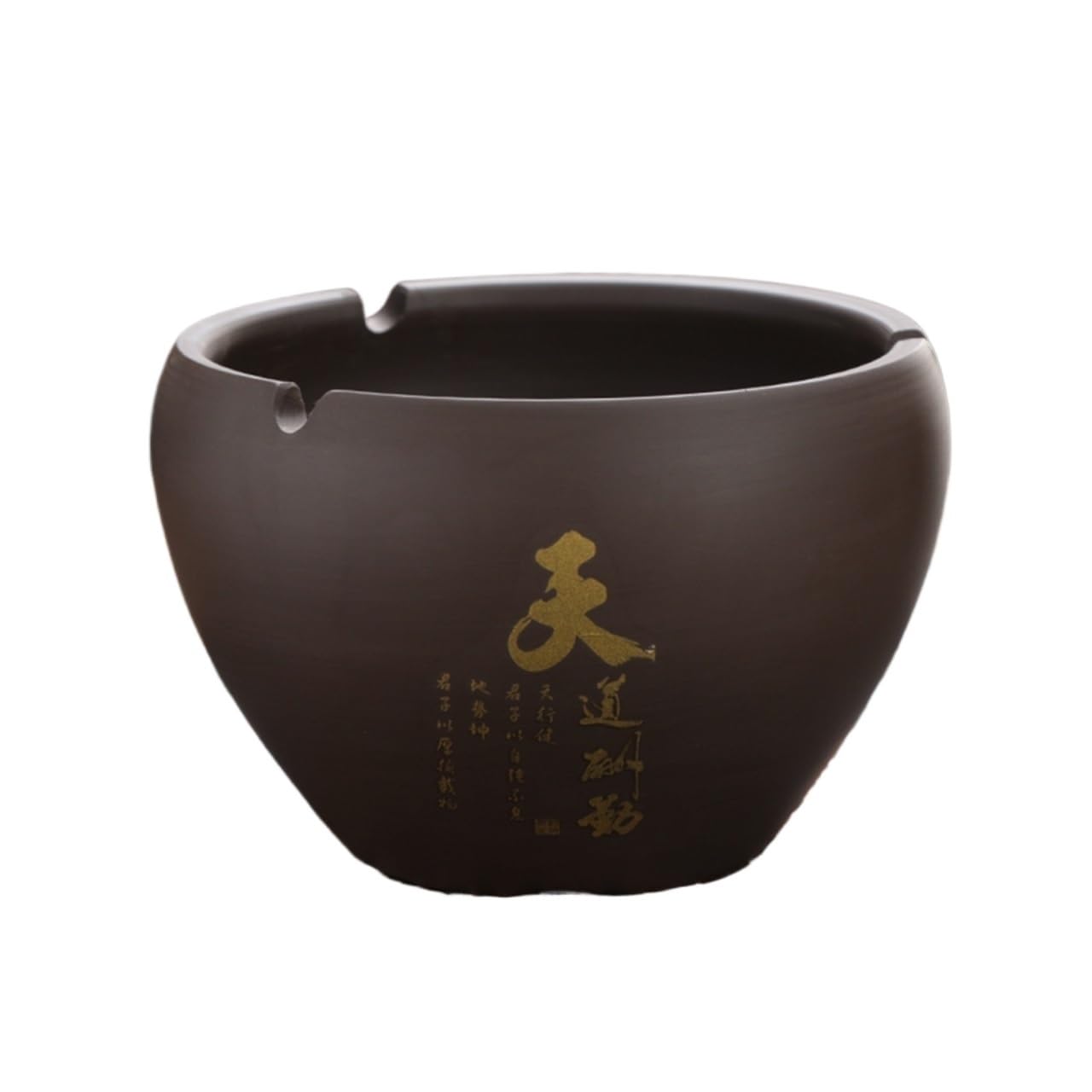 Practical ashtray Simple Round Purple Clay Ashtray Large Size Retro Ceramic for Home Living Room and Office Use Prevents Flying Ash