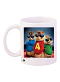 RYN Alvin And The Chipmunks Printed Coffee Mug White/Red/Green 11Ounce - RYNmg9641