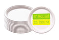 EVAARA (6 Inch) [25 Pack] Biodegradable Disposable Plates | Round Plates | Sugarcane Bagasse | Eco-Friendly | Compostable Meal Plate | Leak Proof