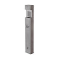 Standing Ashtray Stainless Steel Ash Pillar Wall-mounted Ashtray for Outdoors Public Smoking Area Patio