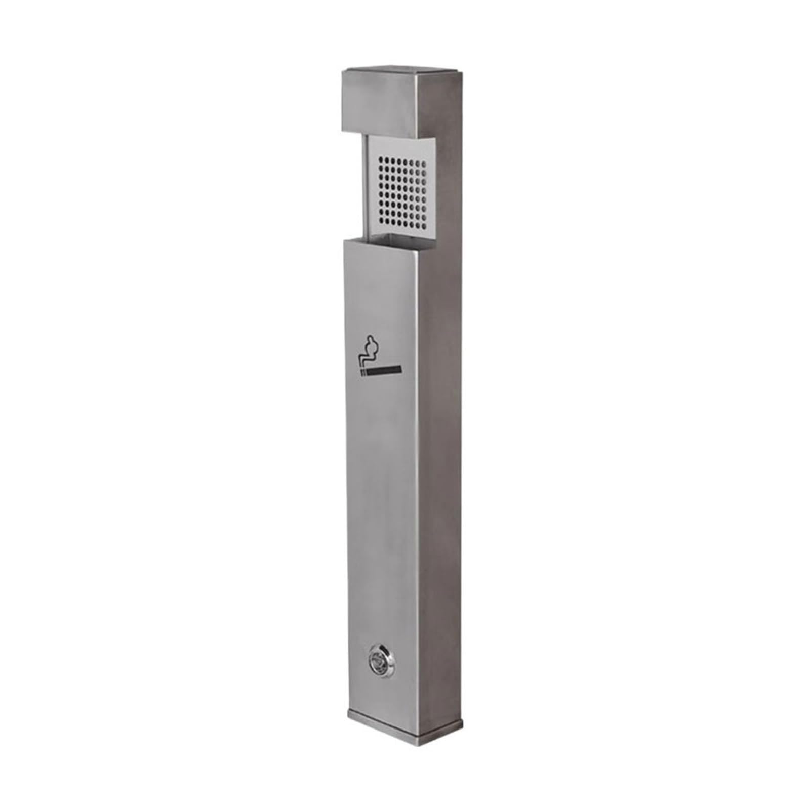 Standing Ashtray Stainless Steel Ash Pillar Wall-mounted Ashtray for Outdoors Public Smoking Area Patio