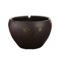 Practical ashtray Large, Retro-style Purple Clay Ashtray Suitable for Home Living Room and Office Use Featuring a Lotus Design