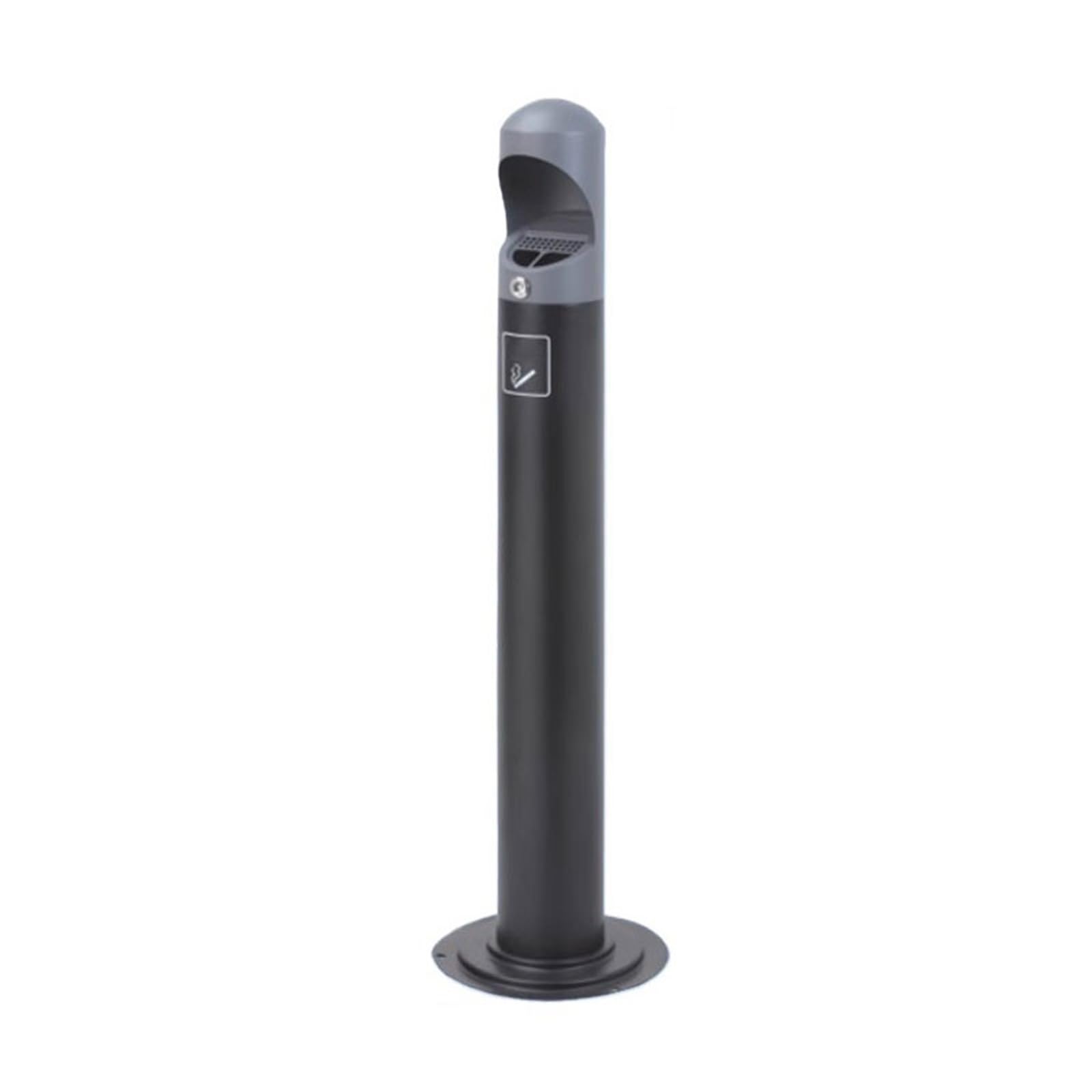 Standing Ashtray Outdoor Vertical Iron Baked Enamel Ash Column, Can Be Fxed Rainproof Collection Cylinder Patio