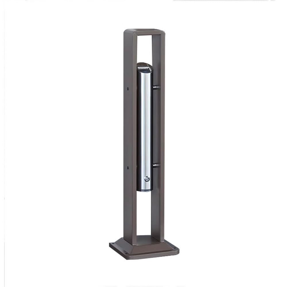Standing Ashtray Stainless Steel with Lock Rainproof Ash Column, Commercial Cigarette Butt Collection Standing Ashtray Patio(Brown)