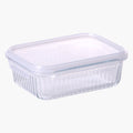 Neoflam Wave Lock Rectangular Glass Food Container with Lid, 1.5 Liter Capacity