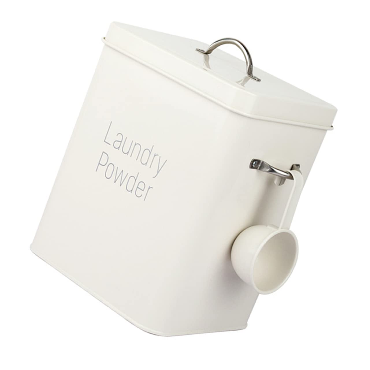 Yarnow 1 Set Storage Bucket Powder Laundry Detergent Container Rice Flour Dispenser Pet Food Household White