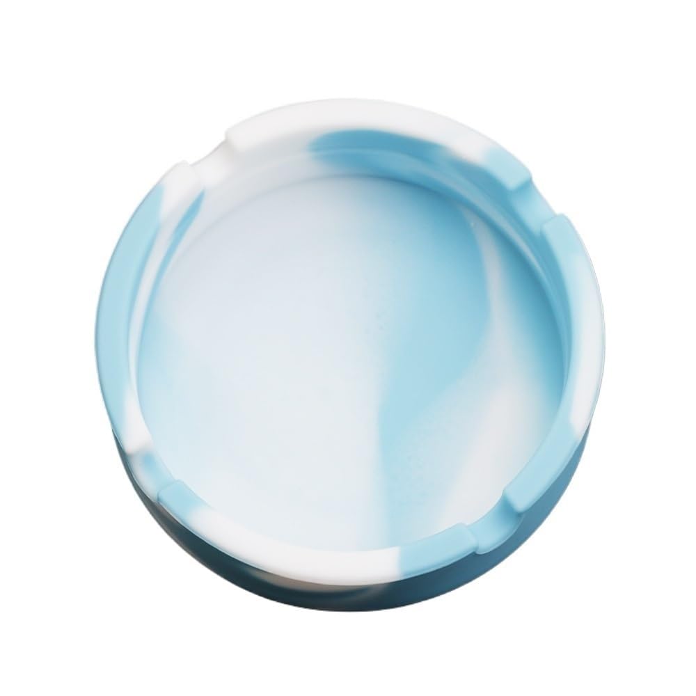 Practical ashtray 1pcs Round Ashtrays Silicone White Blue Rendering for Home Bar Hotel Office Desktop