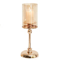 Candle Holders Alloy Glass Candle Holder Retro Romantic Dining Table Candlelight Dinner Props Home Simple Modern Decoration Ornaments to Send Candles Candle Stand (Size : Small)