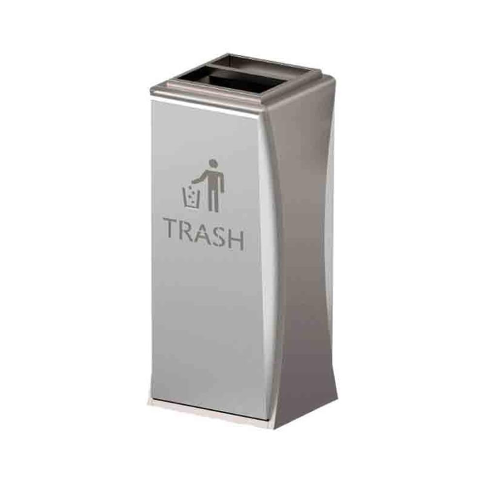 Standing Ashtray Ash Column Corridor Aisle Hotel Club Hall Outdoor Trash can Lobby Vertical Stainless Steel Silver/Gold Patio(Silver)