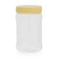RoyalFord 500ML Round Pet Jar With Cap, clear