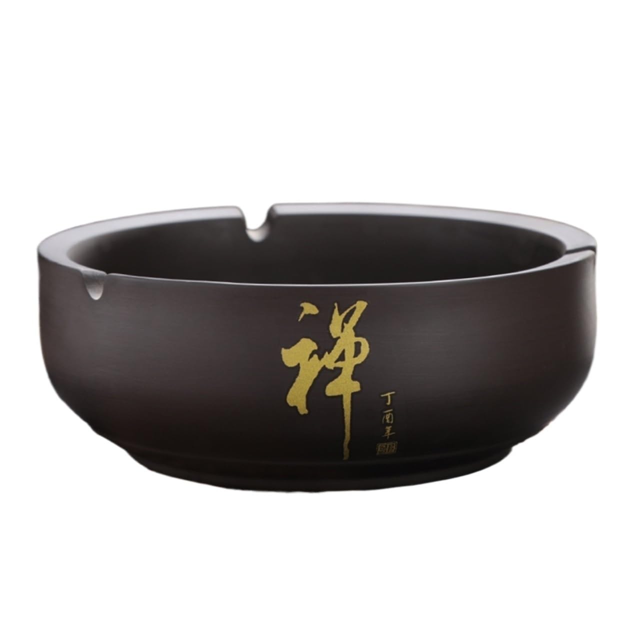 Practical ashtray Purple Clay Ashtray Retro Ceramic for Home Living Room and Office Use with Floral Pattern to Prevent Flying Ash
