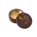 Practical ashtray Bamboo Wood with Lid Ashtray Removable Alloy Copper Inner Liner for Living Room Patio Outdoor etc