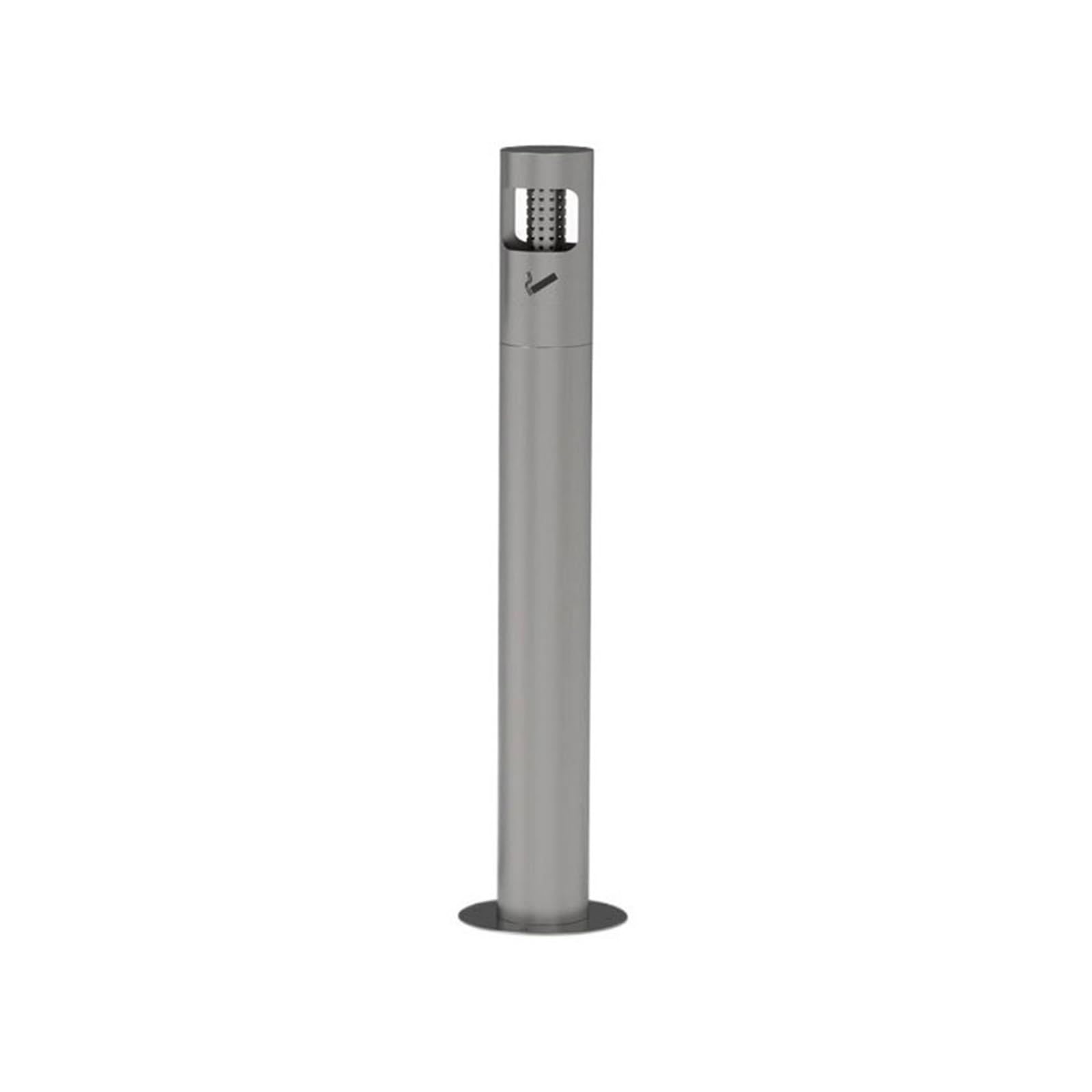 Standing Ashtray Vertical Hotel Corridor Stainless Steel Ash Pillar, Smoking Area Cigarette Butt Collection Column Patio(Silver)