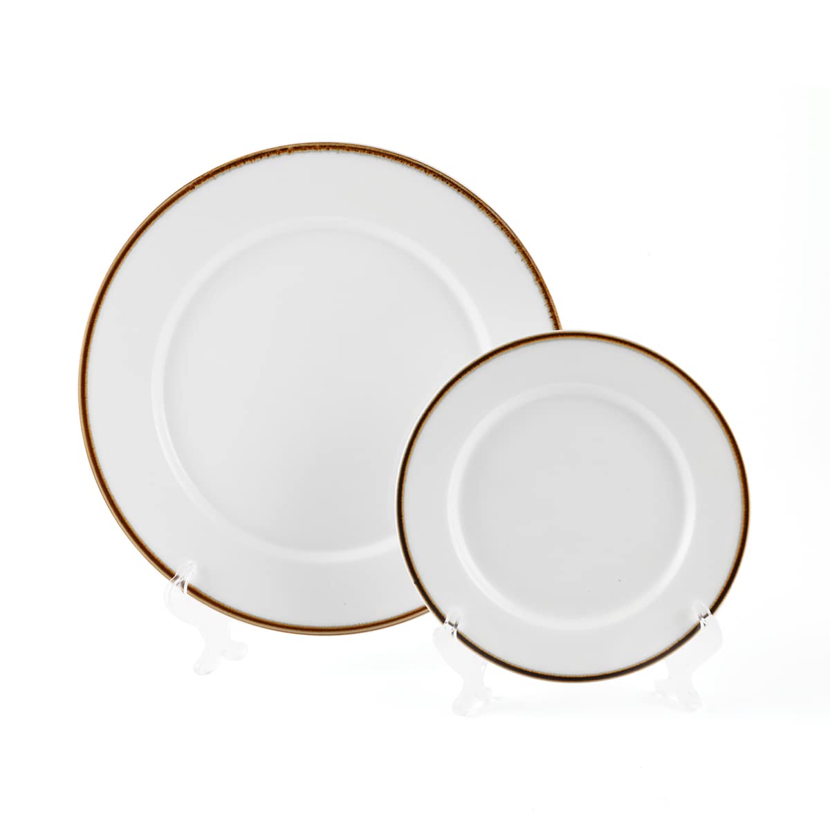 Mocha Porcelain Flat Plate, 6 Inch Diameter