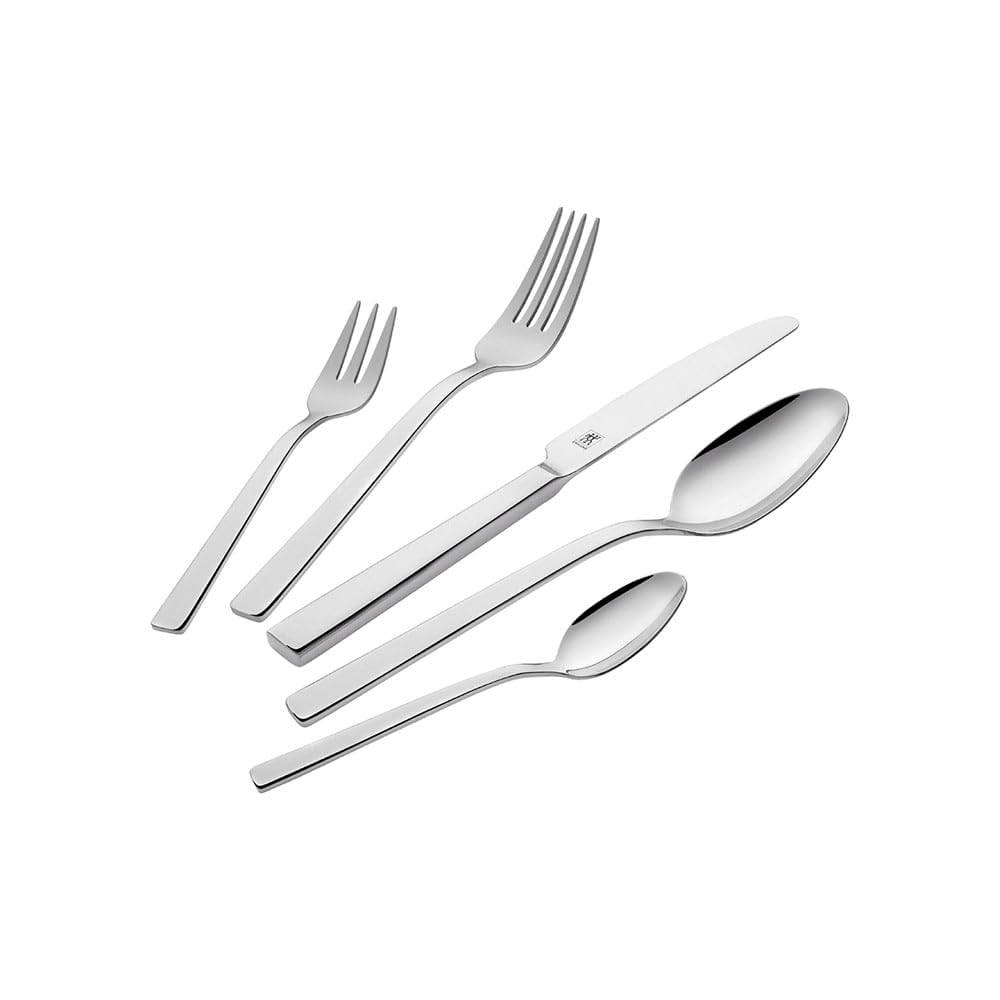 Zwilling King Cutlery 60 pc set. 18/10 Rust-resistant stainless steel. Ergonomic Handles. Dishwasher-safe. Set : 12 knives, 12 forks, 12 spoons, 12 Coffee spoons, 12 Cake forks.