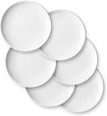 DELLING Porcelain Appetizer Plates Set - 7 Inches White Dessert/Salad Plate - Small Kitchen Dinnerware Dishes Set for Snacks, Appetizer, Ice Cream- Serving Plates Set, Set of 6