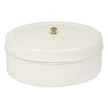 Elan Stainless Steel Roti Box Chapatti Hotpot|Elegant Design|Food Grade|Ideal for Papad,Bread,Snak Storage|Easy to Open and Store|Perfect for Chapatti,Roti Tight Lid,0.8 litres(Casserole,Off White)