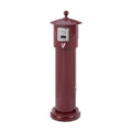 Standing Ashtray Outdoor Public Iron Baked Enamel Cigarette Butt Column, Vertical with Lock Ash Pillar Patio