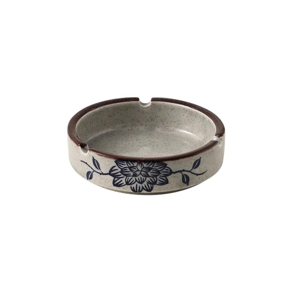 Practical ashtray Ceramic Lotus Pattern Ashtray Round Shape Desktop Portable for Offices Living Room Restaurants Outdoor etc