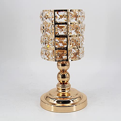 Crystal Candle Holder Home Accessories Ornaments Wrought Iron Candle Holder Wedding Wedding Candle Light Dinner Props candlestick (Size : L code)