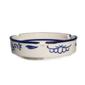 Practical ashtray Ashtray Ceramic Material Blue Pattern for Hotel Living Room Desktop Retro Cigarette Holder