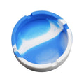 Practical ashtray 1pcs Colorful Round Silicone Ashtray Rendering For Living Room Bedroom Desktop(Blue)