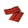 silikomart 20.011.00.0065 Mould 8 savarins Classic, Silicone, red