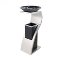 Standing Ashtray Hotel with Ashtray Trash Can Lobby Standing Commercial Stainless Steel Ash Pillar Patio(Silver)