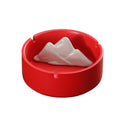 Practical ashtray Ashtray Ceramic Red Strange Shape for Hotel Living Room Desktop