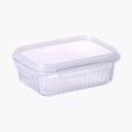 Neoflam Wave Lock Rectangular Glass Food Container with Lid, 1 Liter Capacity