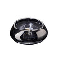 Practical ashtray Black Glass Ashtray Hotel Home Living Room Office Transparent(?????)