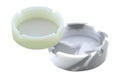 2 Pcs Silicone Ashtray, Round, Grey&White