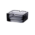 Practical ashtray Crystal Glass Ashtray Grey Square Portable Desktop for Room Restaurants Office Balcony Gardens Hotels etc