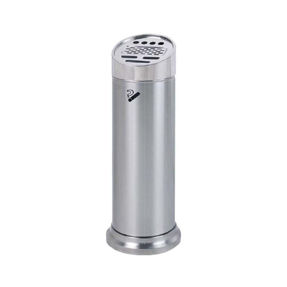 Standing Ashtray Floor Standing Ash Pillar Stainless Steel for Outdoor Hotel Street Square Patio(Silver)