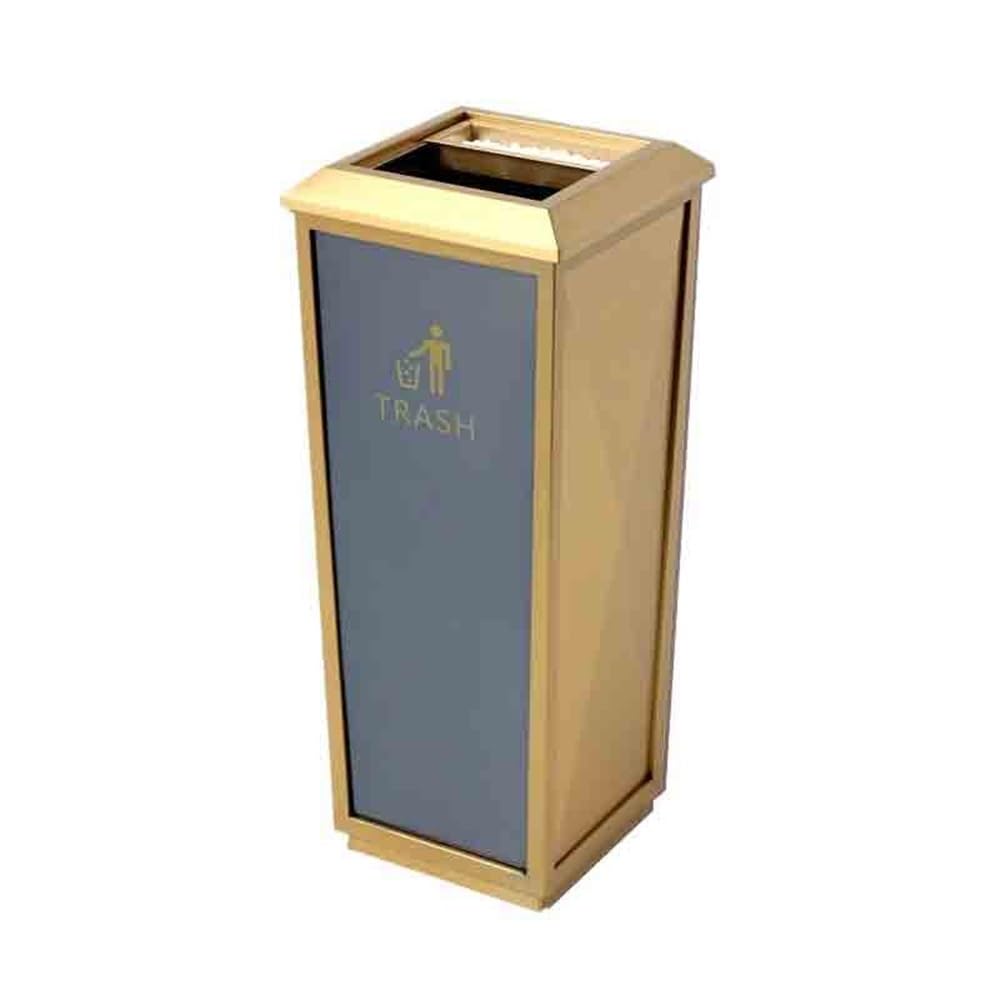 Standing Ashtray Ash Column Hotel Trash can Lobby Vertical Stainless Steel Corridor Aisle Club Hall Outdoor Patio(Gold)