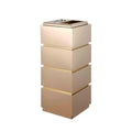 Standing Ashtray Gold/silver Stainless Steel Hotel Trash Cans Lobby Vertical Square Ash Column Corridor Aisle Club Hall Outdoor Patio(Gold)