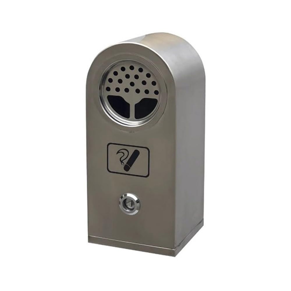 Standing Ashtray Stainless Steel Wall Mounted Ash Tray Outdoor Vertical Cigarette Butt Collection Trash Can Patio