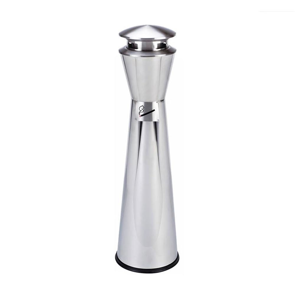 Standing Ashtray Stainless Steel Rainproof Ash Pillar, Hotel Lobby Vertical Cigarette Cylinder Patio