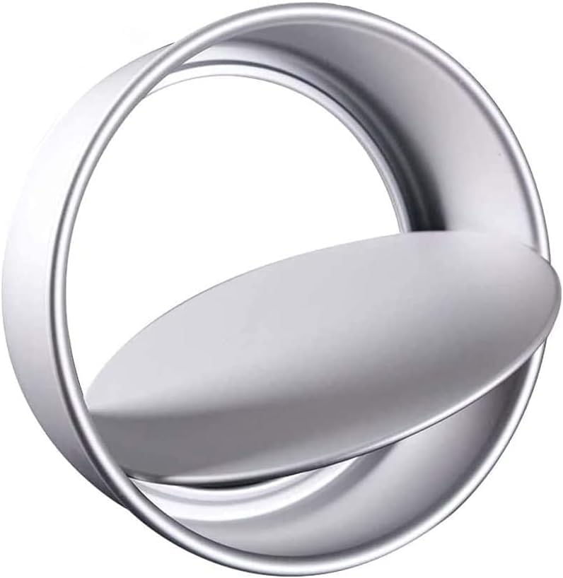 X spring Round Cake Pans, Stainless Steel Deep Baking Pan with Removable Bottom, Ideal for Layer Cake Chiffon Cheesecake, Healthy Metal Tin for Birthday Wedding
