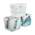 Candle Holders Simple Leaf Glass Candle Holder Cup Three-Piece Romantic Candle Light Dinner DIY Aromatherapy Candle Cup Can Grow Plants Candle Stand (Color : A)