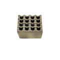 Practical ashtray Square Portable Metal Ashtray with Sixteen Holes Lid for Home Office(Metallic)