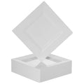 25 Pieces Heavy Duty Square Plates, Dessert Salad Plastic Reusable Plates for Birthday Party, Wedding, Camping Travel (Large)
