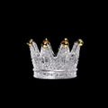 Glass Crown Candle Holders, Glass Tea Light Holder, Unique Home Decor Wedding Decoration Accessories Candlesticks Satnd(1Pcs-Style 1)