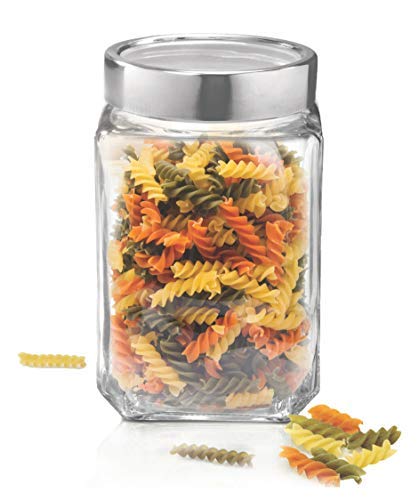 Treo by Milton Cube Jar 1200 ml Set of 1 Glassware Container/Jar