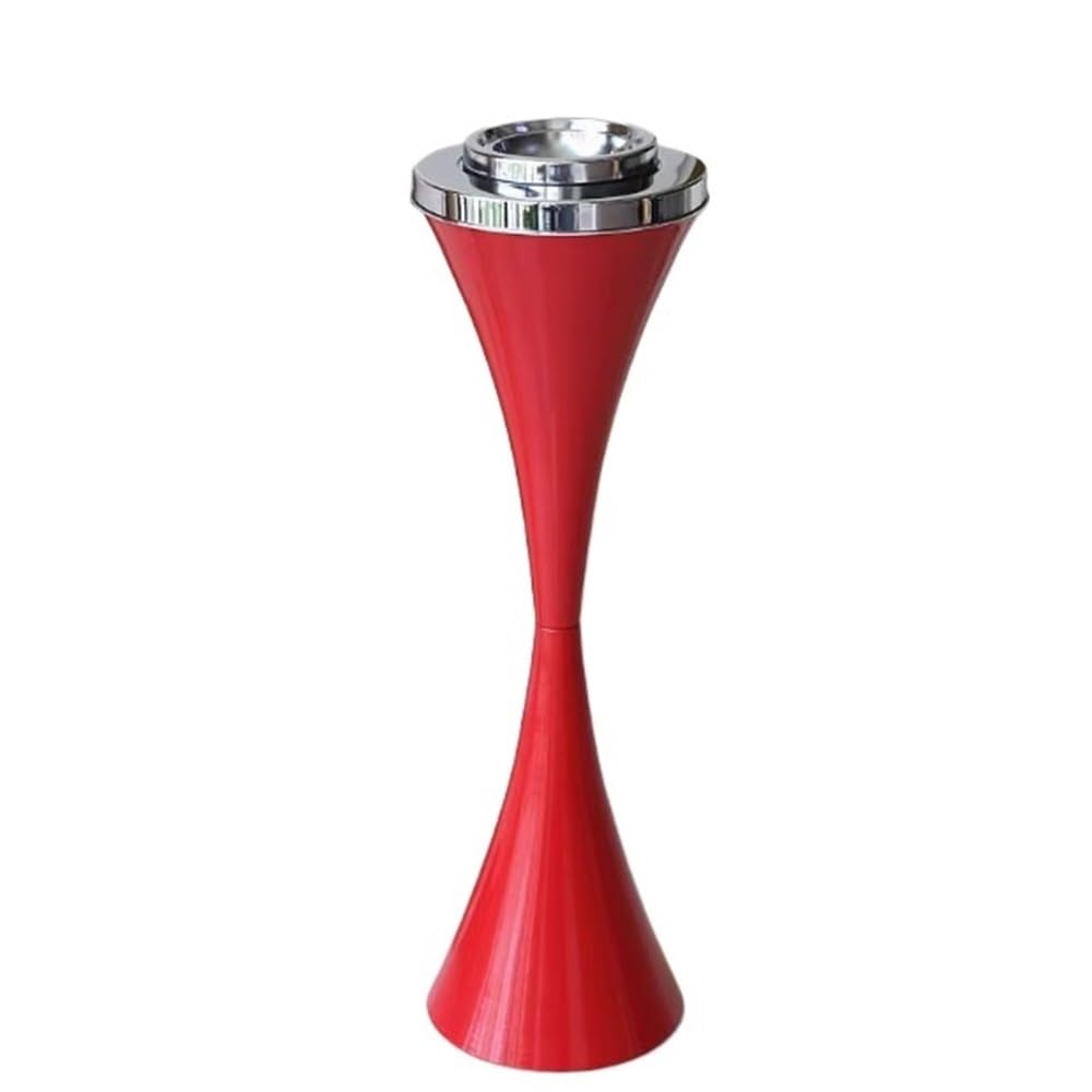 Practical ashtray Fashionable Home Outdoor Sitting Office Bar Model Room Bathroom Metal Ashtray(Red)