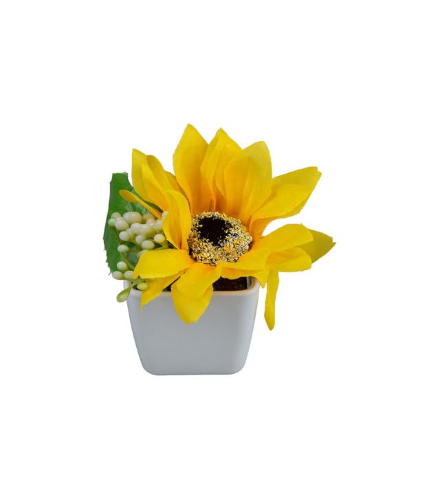 Artificial Sunflower Pot - Orange
