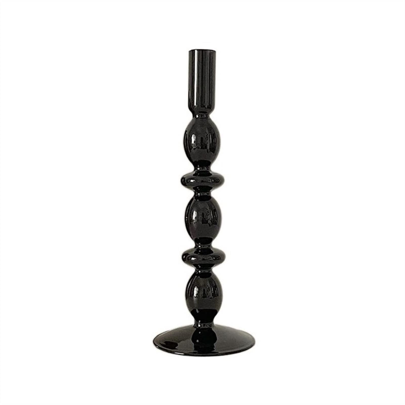 candlesticks European Crystal Chandeliers Luxury Light High-end Fashion Ornaments Miserable Decoration Candlestick Dining Table Center(B)