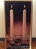 2 Pcs. Glass Candleholder Set